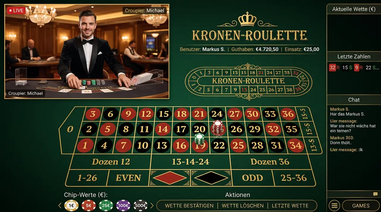 Live Casino Tische im Alawin